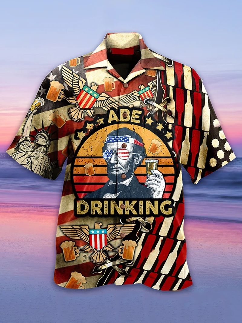 Abe Drinking Hawaiian Shirt