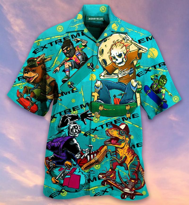 Life Is A Lot Like Skateboarding Unisex Hawaiian Shirt