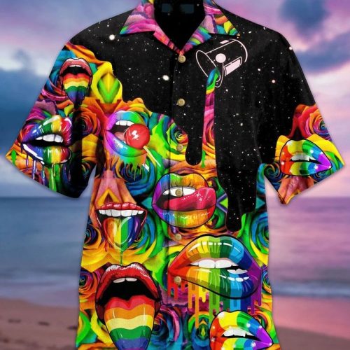 LGBT Lips Hawaiian Shirt