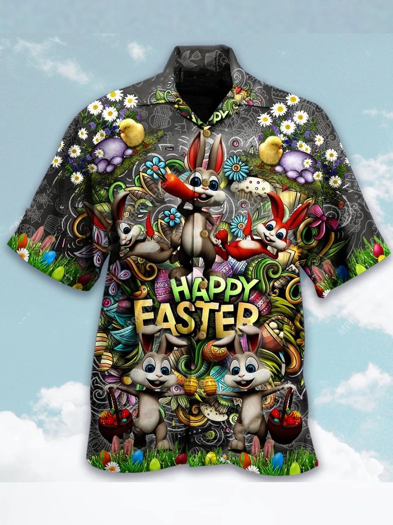 Bunny Happy Easter Hawaiian Shirt