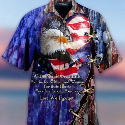 With Much Gratitude For The Brave Men And Women Hawaiian Shirt