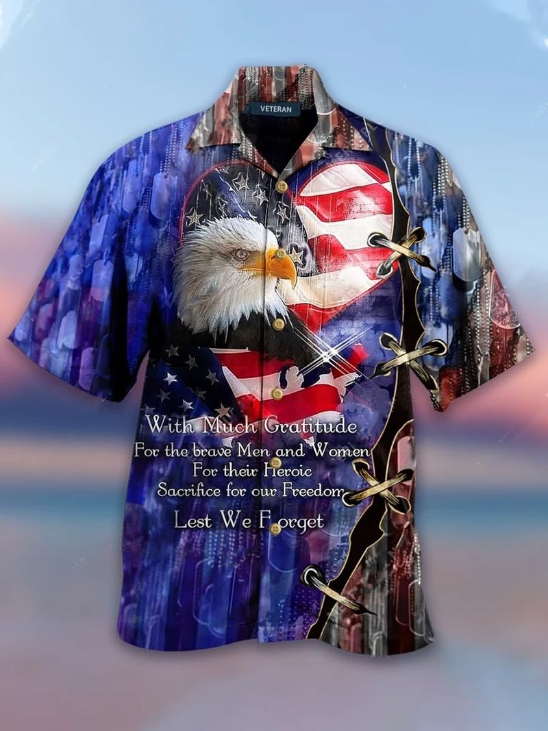 With Much Gratitude For The Brave Men And Women Hawaiian Shirt