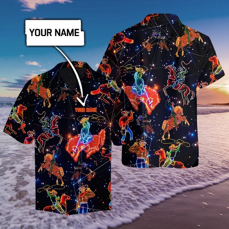 Personalized Name Rodeo Tropical Hawaiian Shirt