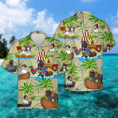 French Bulldog Pirates Hawaiian Shirt