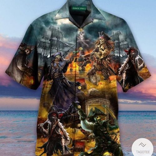 Pirate Skull Treasure Hunting Unisex Hawaiian Shirt