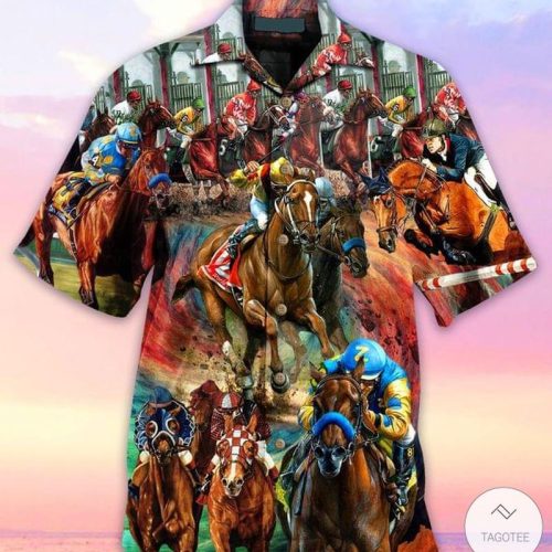 Horse Racing Hawaiian Shirt
