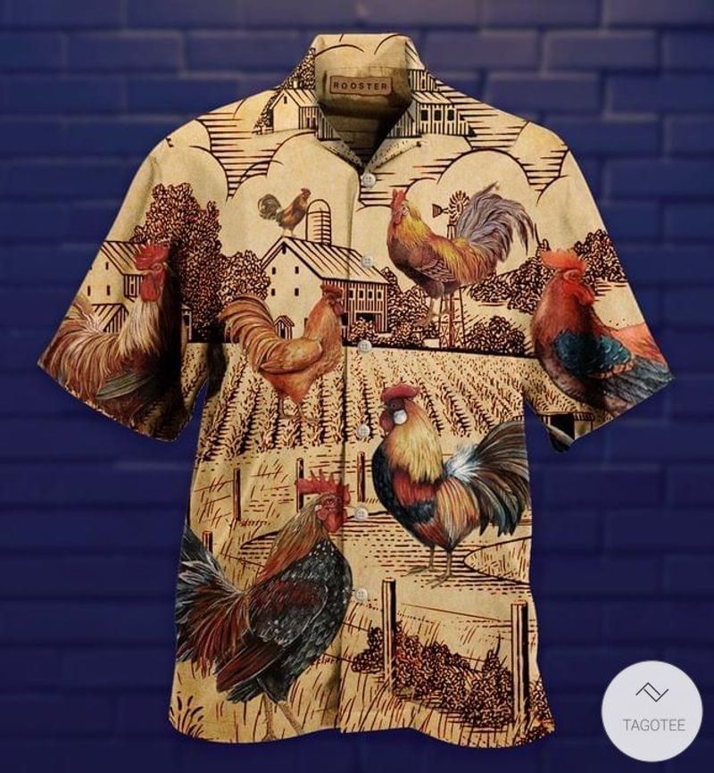 Chicken Farm Vintage Hawaiian Shirt