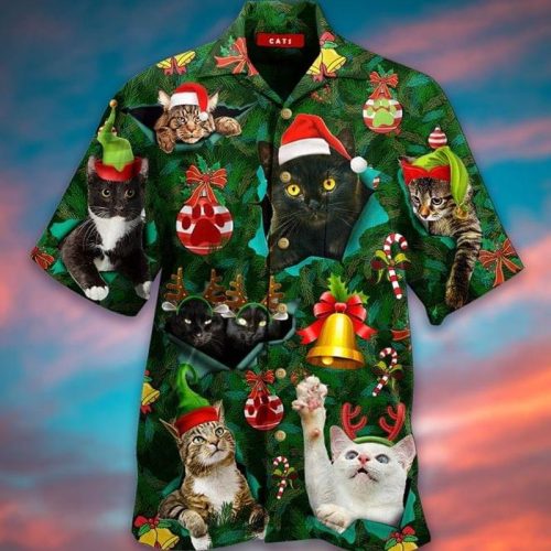 Cat Christmas Hawaiian Shirt