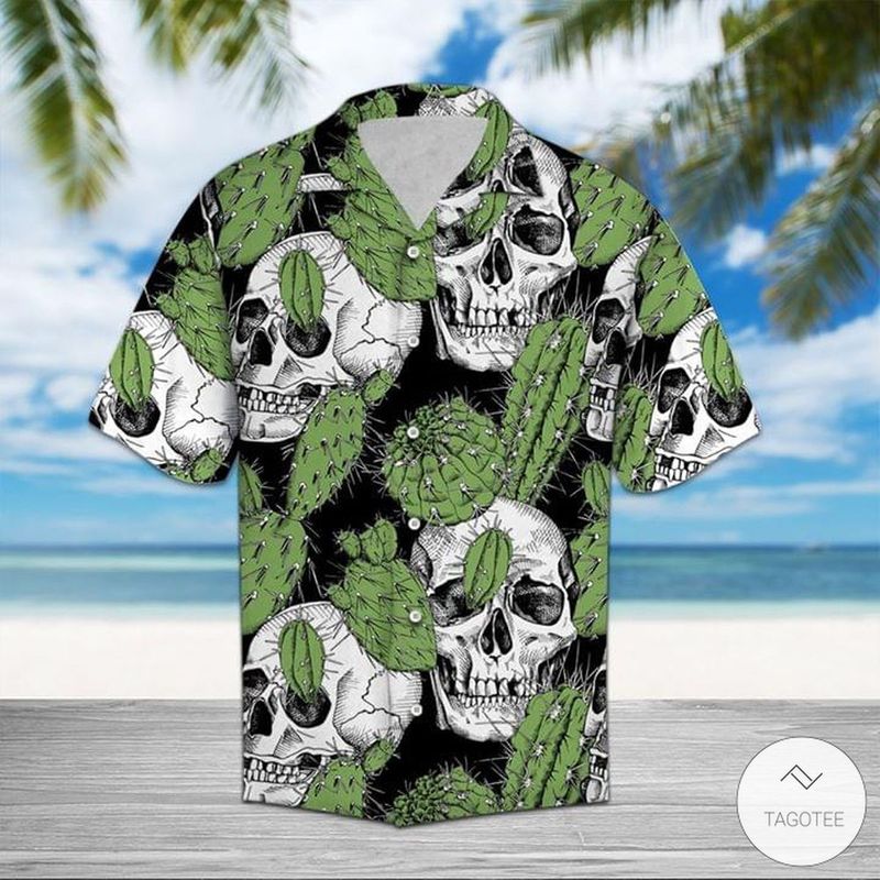 Cactus Skulls Pattern Hawaiian Shirt