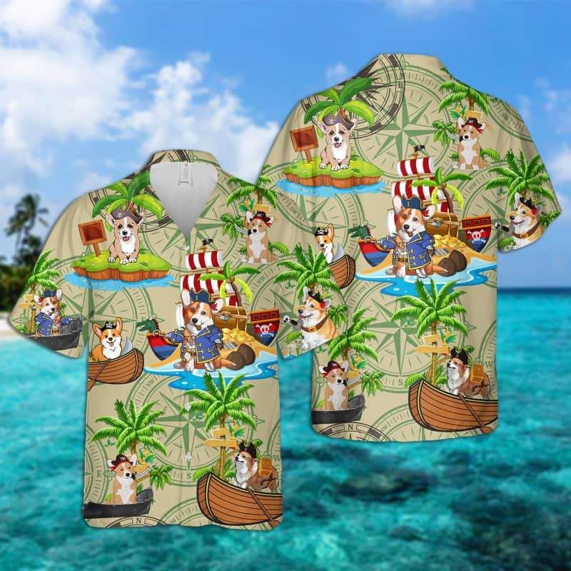 Corgi Pirates Hawaiian Shirt