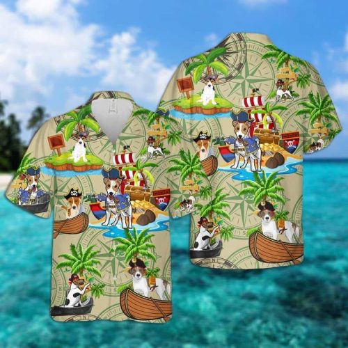 Jack Russell Terrier Pirates Hawaiian Shirt