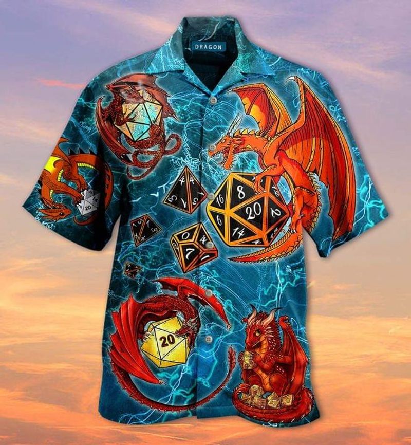Dungeons Dragons Dice Hawaiian Shirt