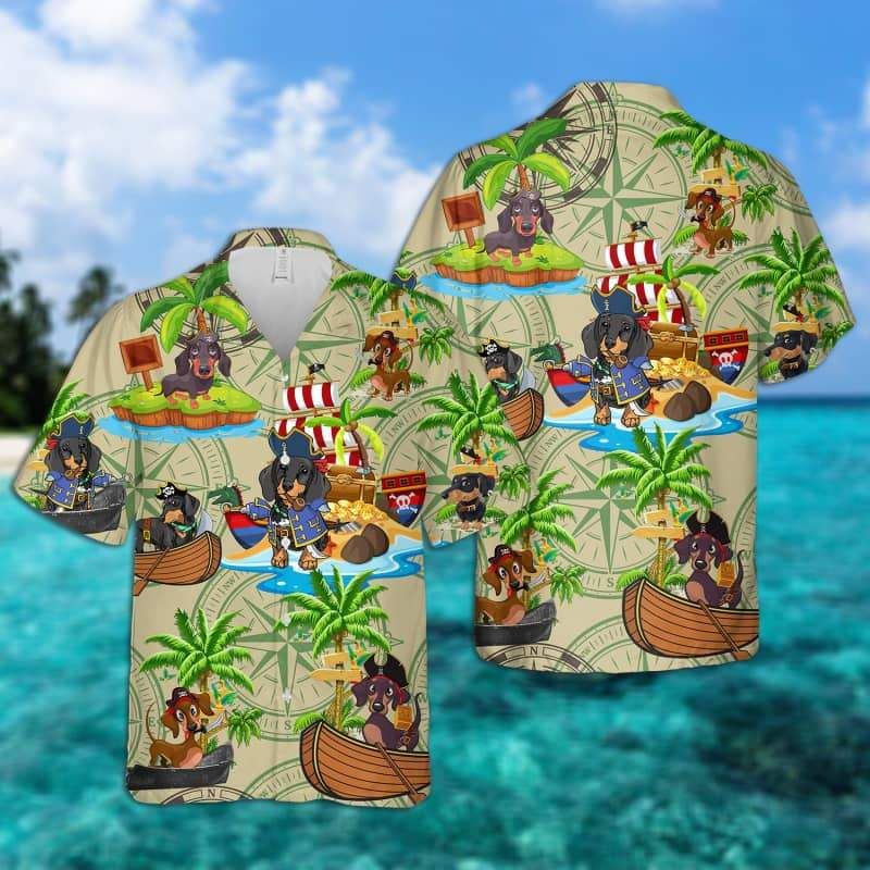 Dachshund Pirates Hawaiian Shirt