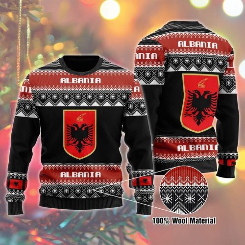 New 2021 Albania Ugly Christmas Sweater