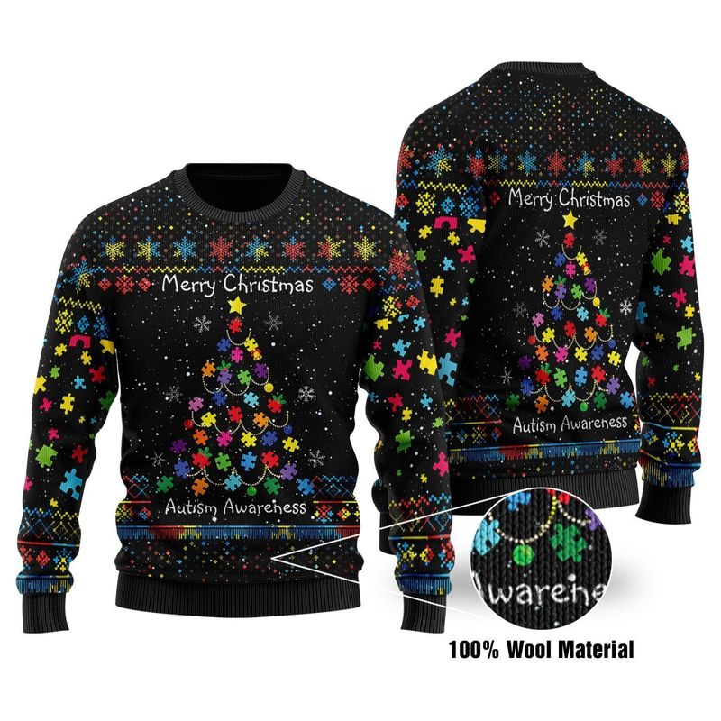 New 2021 Autism Awareness Ugly Christmas Sweater