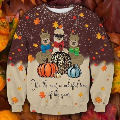 New 2021 Alpaca Thanksgiving Ugly Christmas Sweater