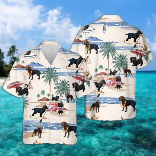 Spanish Water Dog Summer Beach Hawaiian Shirt