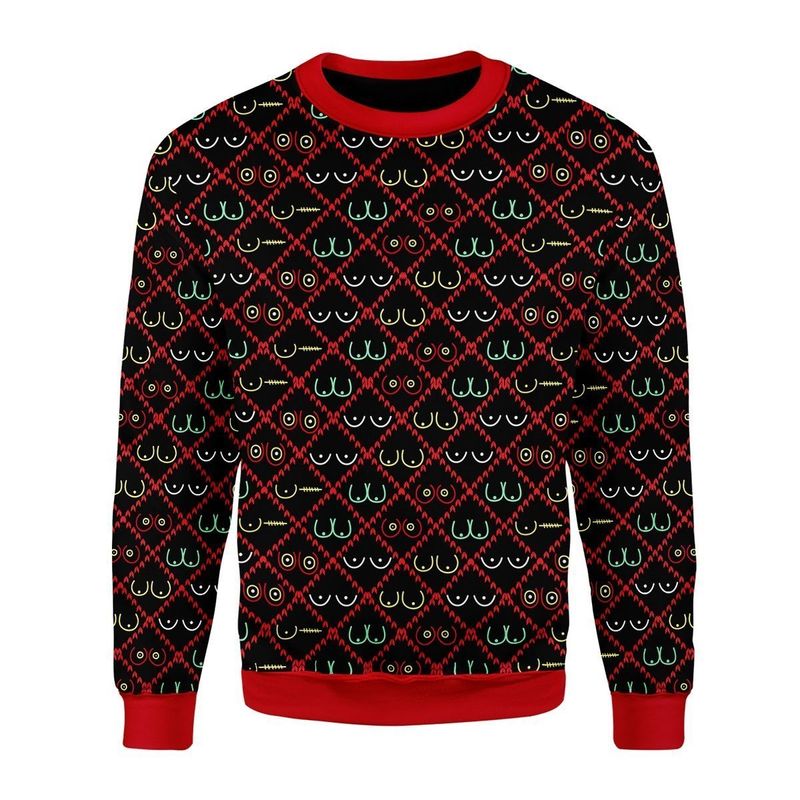 New 2021 Boobs Ugly Christmas Sweater