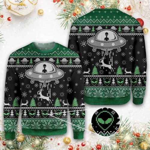 New 2021 Christmas Alien Ugly Christmas Sweater