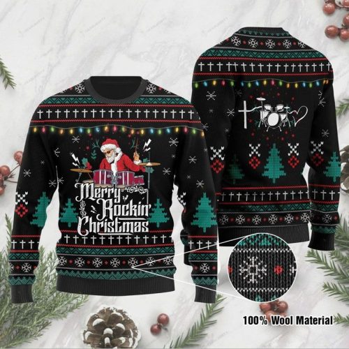 New 2021 Drummer Ugly Christmas Sweater