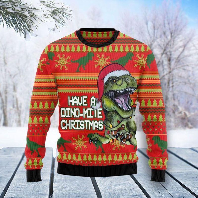 New 2021 Dinosaur Funny Ugly Christmas Sweater