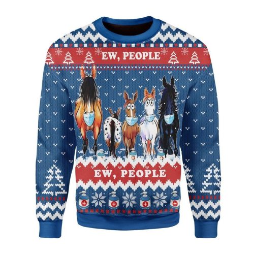 New 2021 Ew People Ugly Christmas Sweater
