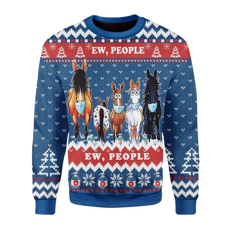 New 2021 Ew People Ugly Christmas Sweater