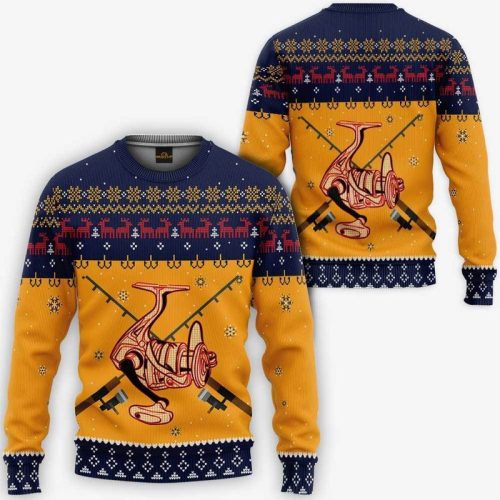 New 2021 Fishing Reel Ugly Christmas Sweater