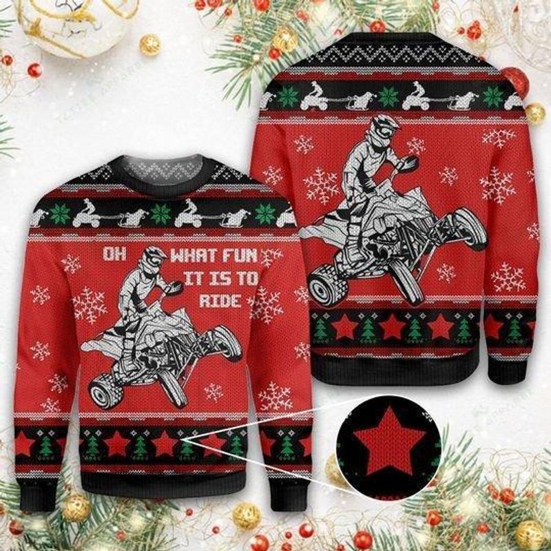 New 2021 Four Wheels Oh What Fun Ugly Christmas Sweater