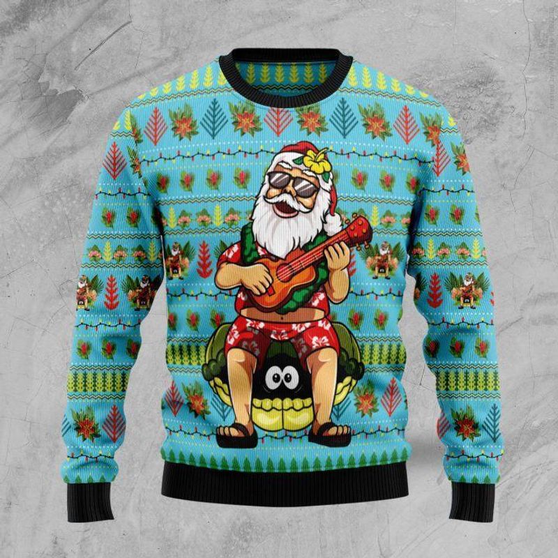 New 2021 Hawaiian Christmas Santa Claus Ugly Christmas Sweater