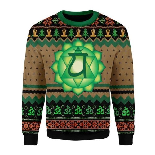 New 2021 Heart Chakra Ugly Christmas Sweater