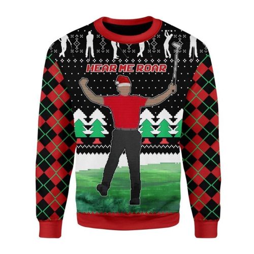 New 2021 Here Him Roar Ugly Christmas Sweater