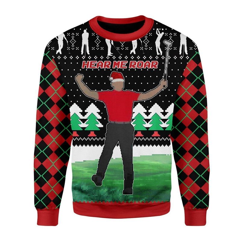 New 2021 Here Him Roar Ugly Christmas Sweater