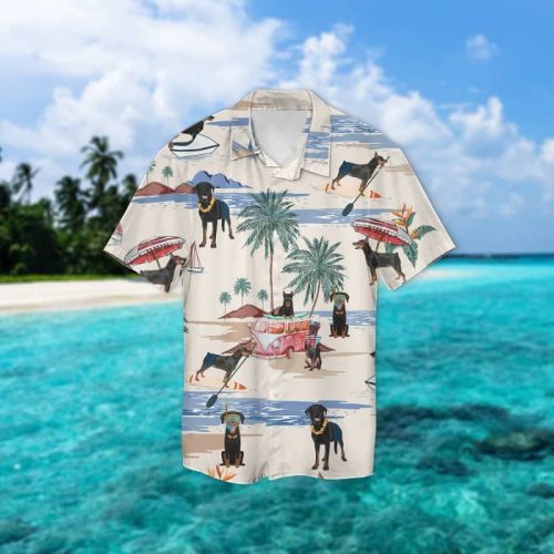 Beauceron Summer Beach Hawaiian Shirt