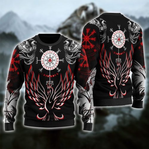 New 2021 Helm Of Awe With Valknut Ugly Christmas Sweater