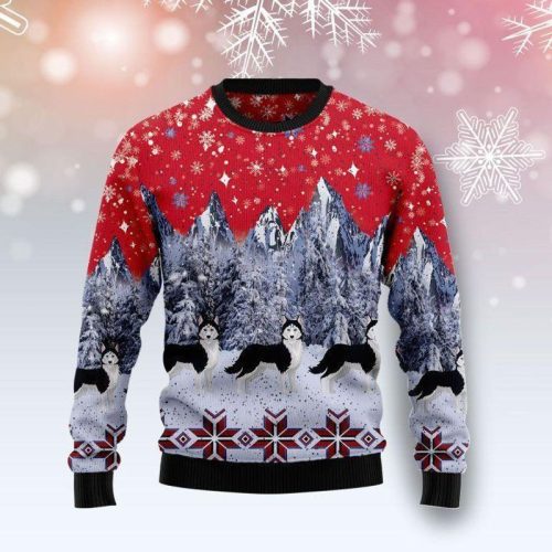 New 2021 Husky Snow Ugly Christmas Sweater