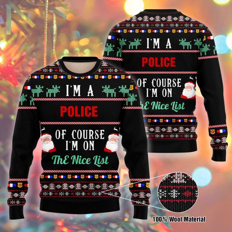 New 2021 I Am A Police Ugly Christmas Sweater