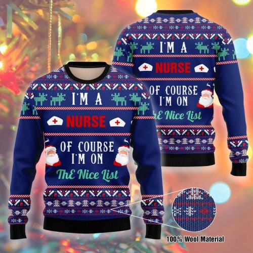 New 2021 I Am A Nurse Ugly Christmas Sweater
