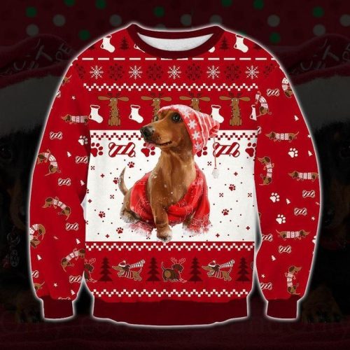 New 2021 Holiday Dachshund Ugly Christmas Sweater