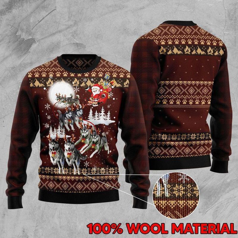 New 2021 Husky Dog Ugly Christmas Sweater
