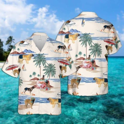 Leonberger Summer Beach Hawaiian Shirt