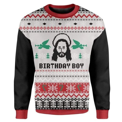 New 2021 Jesuss Birthday Ugly Christmas Sweater