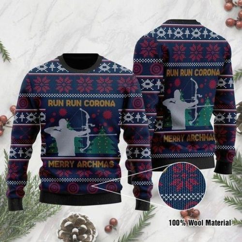 New 2021 Merry Archery Ugly Christmas Sweater