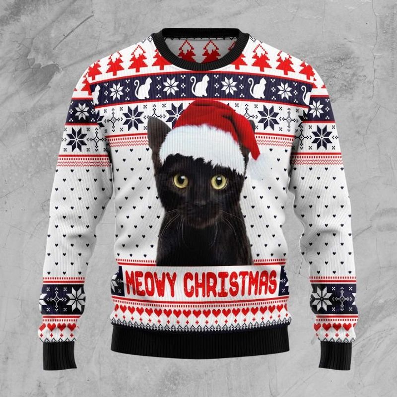 New 2021 Meowy Ugly Christmas Sweater