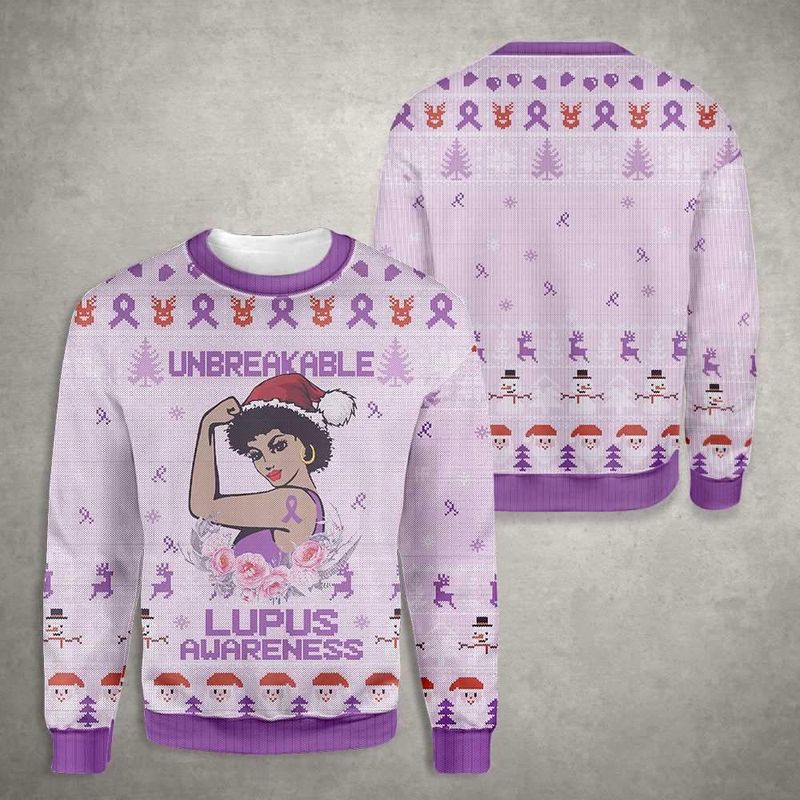 New 2021 Lupus Awareness Ugly Christmas Sweater