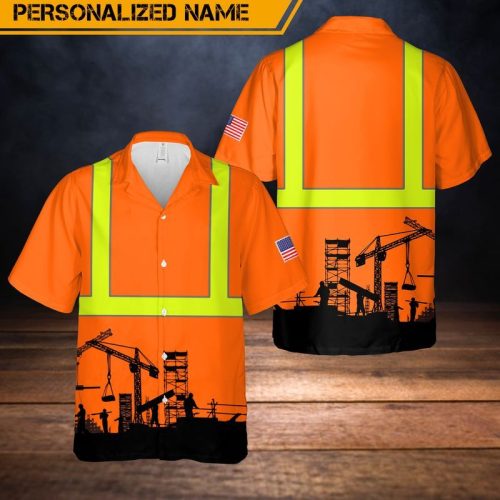 Personalized Ironworker Safety Gear Hawaiian Shirt