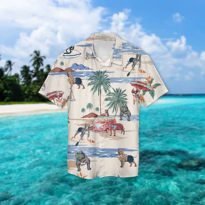 Pitbull Summer Beach Hawaiian Shirt