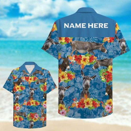 Personalized Farmer Donkey Hawaiian Shirt