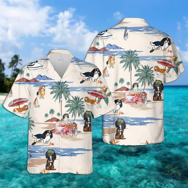 King Charles Summer Beach Hawaiian Shirt