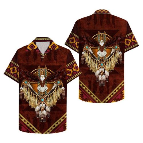 Owl Native American Pattern Hawaiian Shirt